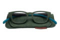 Reading glasses Klammeraffe 03 olive-brownie-ocean with case