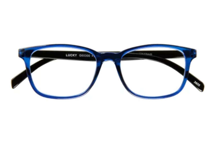 I Need You Lesebrille Lucky blau frontal Lucky Blue