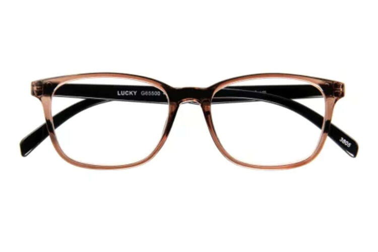I Need You Lesebrille Lucky braun frontal Lucky Braun