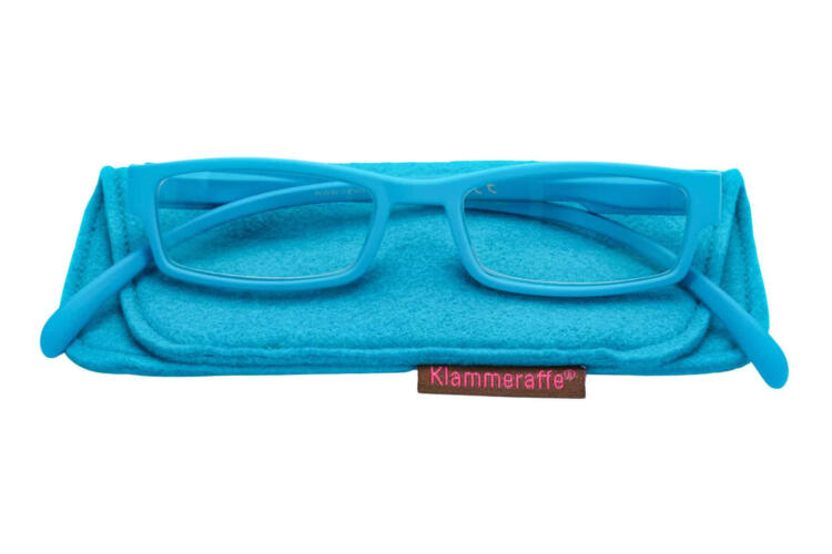 Lesebrille Klammeraffe 01 aqua mit etui Lesebrille Klammeraffe 01 aqua mit etui