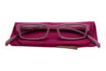 Reading glasses Klammeraffe 01 berry with case