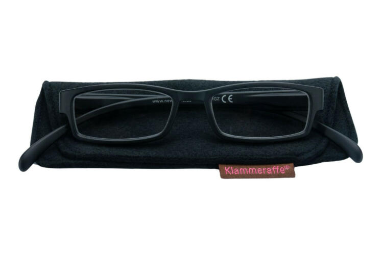 Lesebrille Klammeraffe 01 black mit etui Lesebrille Klammeraffe 01 black mit etui