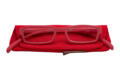Reading glasses Klammeraffe 01 bright red with case