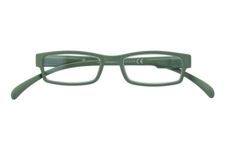 Reading glasses Klammeraffe 01 olive closed Reading glasses Klammeraffe 01 olive closed