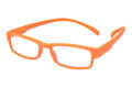 Lesebrille Klammeraffe 01 orange seitlich Lesebrille Klammeraffe 01 orange seitlich