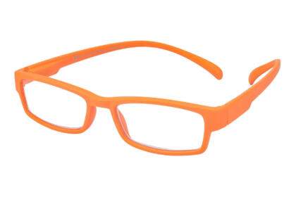 Lesebrille Klammeraffe 01 orange seitlich