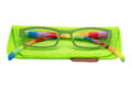Reading glasses Klammeraffe 08 colorful green with case