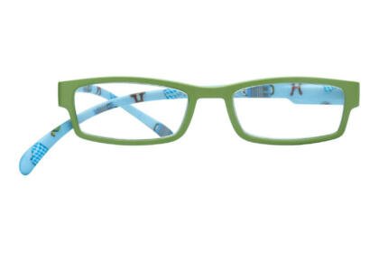 Reading glasses Klammeraffe 08 green meadow frontal Reading glasses Klammeraffe 08 green meadow frontal