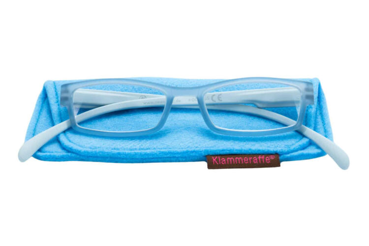 Reading glasses Klammeraffe 08 sky with case Reading glasses Klammeraffe 08 sky with case