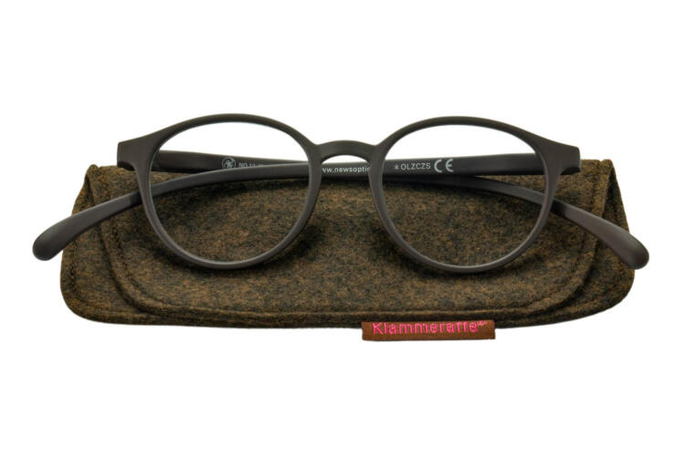 Lesebrille Klammeraffe 12 brownie mit etui Lesebrille Klammeraffe 12 brownie mit etui