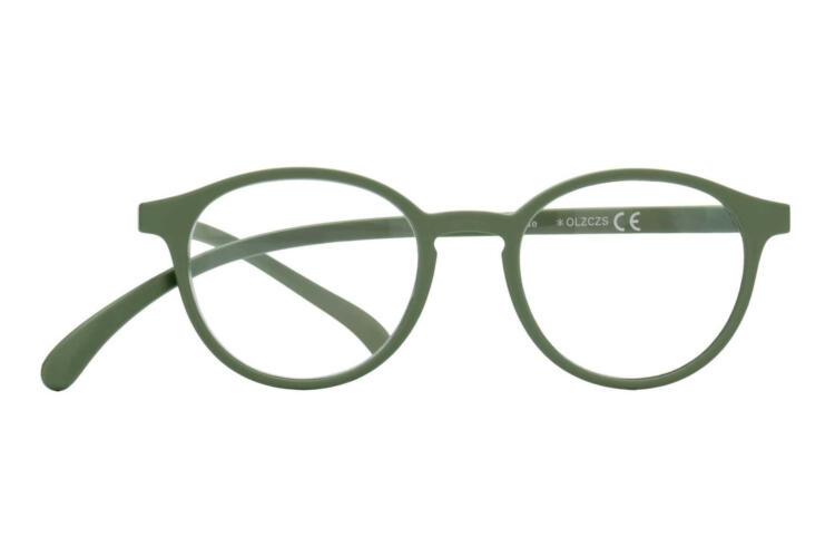 Reading glasses Klammeraffe 12 olive frontal Reading glasses Klammeraffe 12 olive frontal