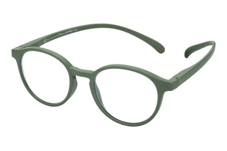 Reading glasses Klammeraffe 12 olive sideways Reading glasses Klammeraffe 12 olive sideways