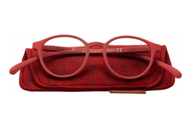 Lesebrille Klammeraffe 12 red mit etui Lesebrille Klammeraffe 12 red mit etui