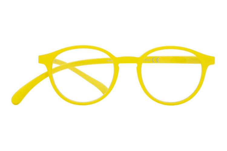 Reading glasses Klammeraffe 12 vibrant yellow frontal Reading glasses Klammeraffe 12 vibrant yellow frontal