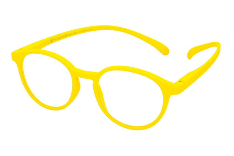 Reading glasses Klammeraffe 12 vibrant yellow sideways Reading glasses Klammeraffe 12 vibrant yellow sideways