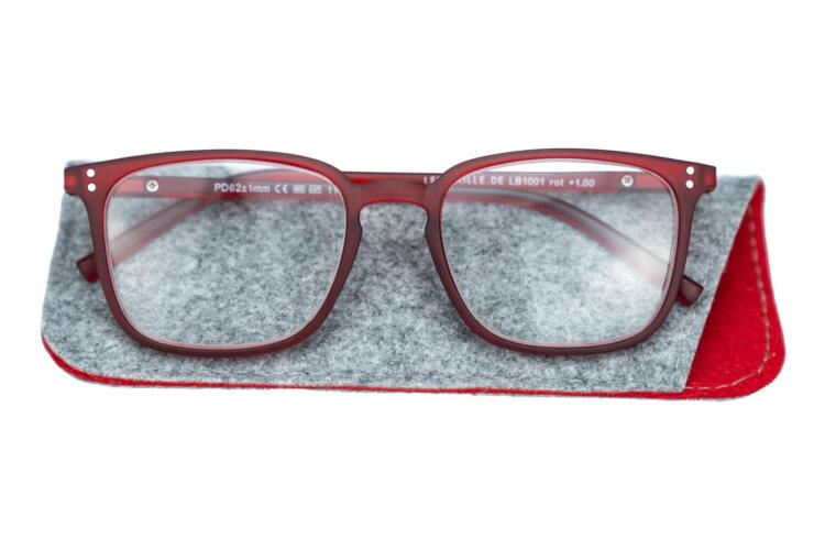 Lesebrille.de Collection LB1001 red with case Lesebrille.de Collection LB1001 red with case