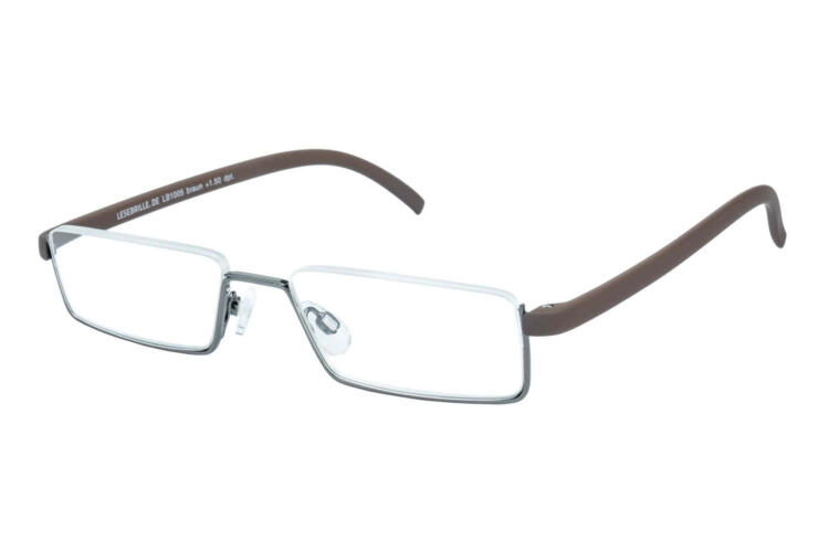 Lesebrille.de Kollektion LB1005 braun seitlich Lesebrille.de Kollektion LB1005 braun seitlich