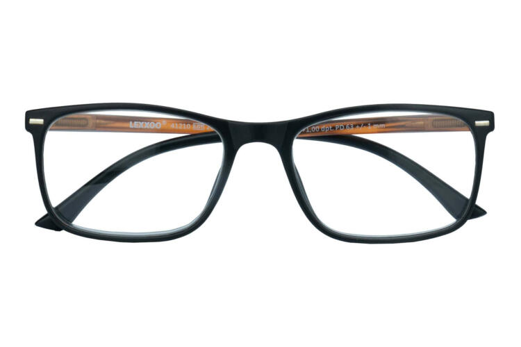 Lesebrille Lexxoo 4121A schwarz braun geschlossen Lesebrille Lexxoo 4121A schwarz braun geschlossen