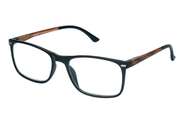 Lesebrille Lexxoo 4121A schwarz braun seitlich Lesebrille Lexxoo 4121A schwarz braun seitlich