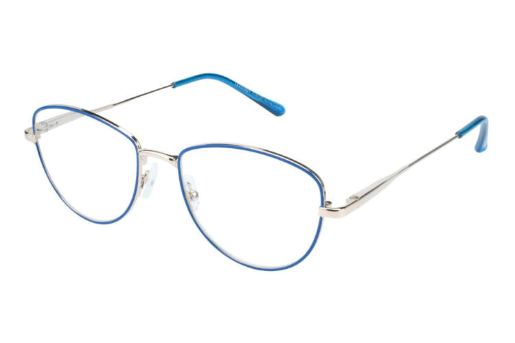 Lesebrille Lexxoo 4153B blau seitlich Lesebrille Lexxoo 4153B blau seitlich