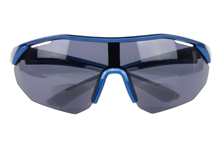 ASM-SPORTBIFO-BLUE_front_closed Sports glasses with reading lenses (bifocal), blue/gray