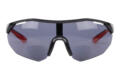 Sports glasses with a reading section (bifocal), black/red
