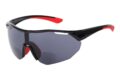 Sports glasses with a reading section (bifocal), black/red