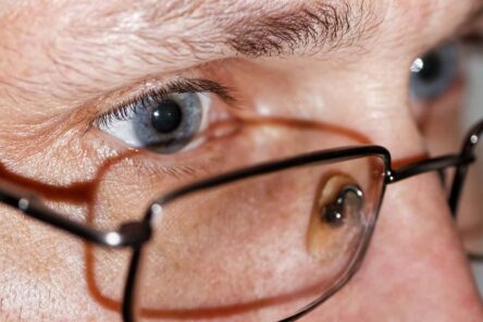 kontaktlinsen und lesebrille