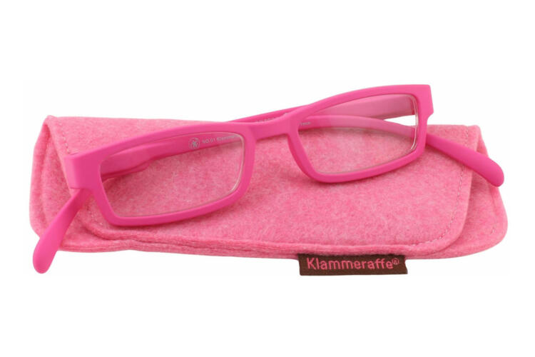 Klammeraffe-reading-glasses-01-wild-pink-with-case-1 No. 01 Wild Pink