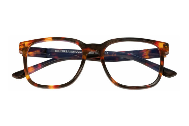 Bluebreaker style blue light filter glasses, Tortoise