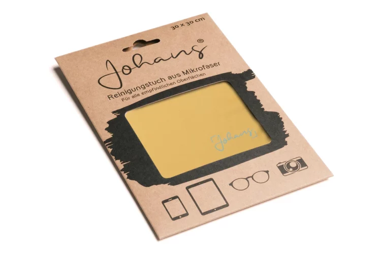 Johanes-Tuch-Gelb-verpackung Brillen- und Displaytuch GELB