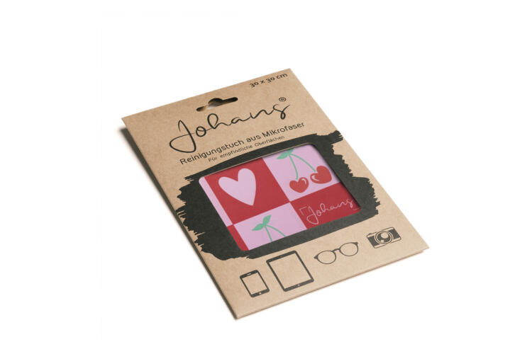 Johans-Tuch-Cherry-Love-verpackung Spectacle and display cloth CHERRY LOVE