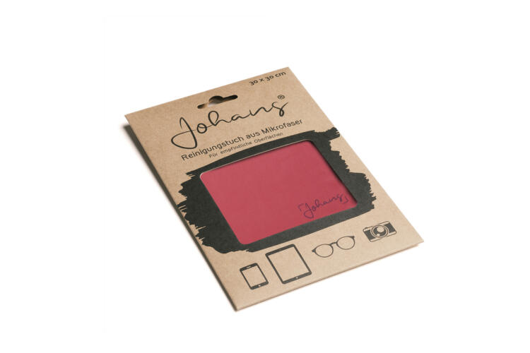 Brillen- und Displaytuch HIBISKUSROT