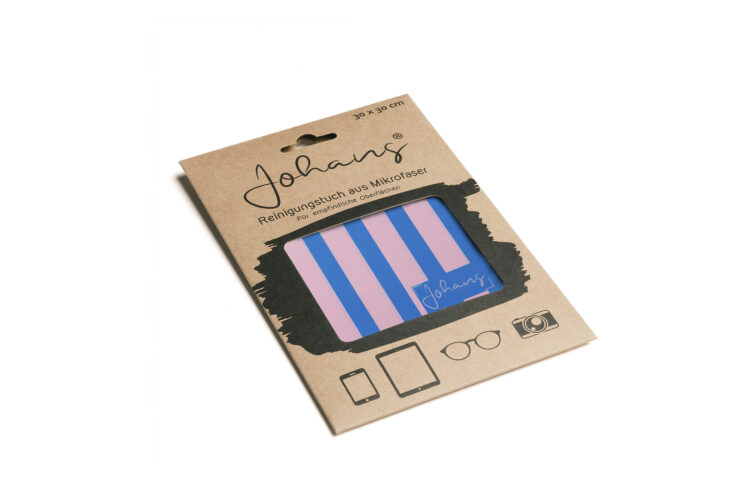 Johans_Tuch_Stripes-verpackung Brillen- und Displaytuch STRIPES