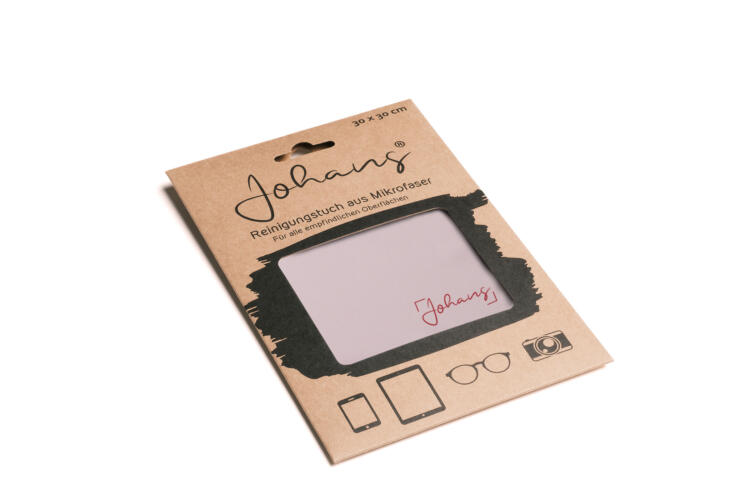 Johans_Tuch_rose-verpackung Brillen- und Displaytuch ROSE