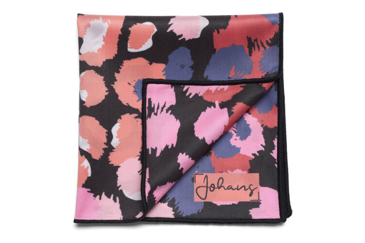 Johans-Tuch-Pink-Cheetah-gefaltet Brillen- und Displaytuch Pink Cheetah